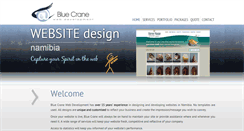 Desktop Screenshot of bluecranewebdesign.com